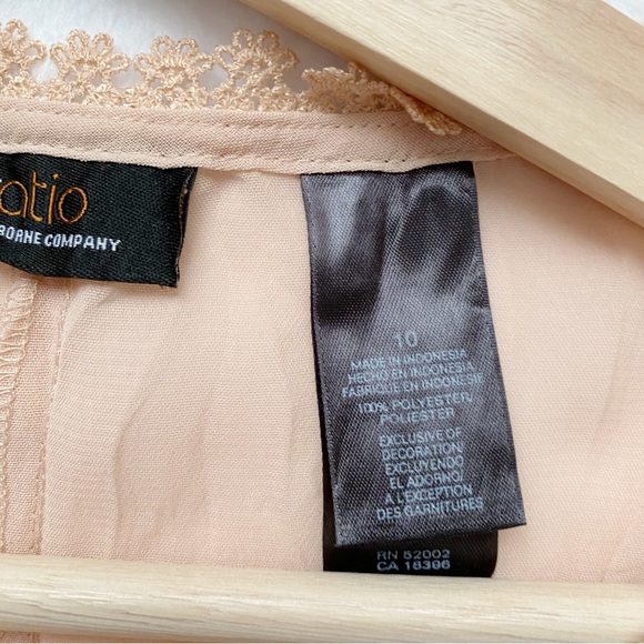 Nude Sheer Peasant Blouse - Picture 2 of 10